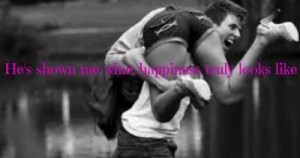 girl on guys shoulder